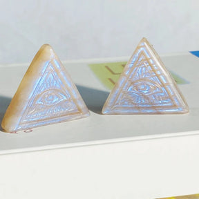 Moonstone Evil Eye Triangle - Moonstone