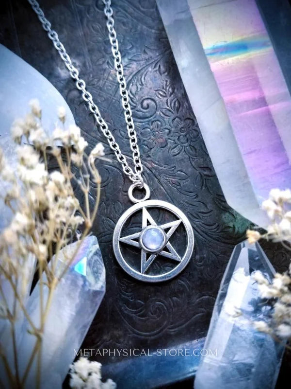 Moonstone Pentacle necklace
