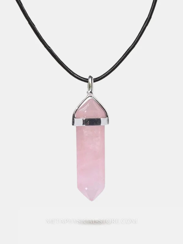 Pendulum Necklace - Rose quartz