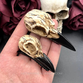 Raven Skull Hair Clip