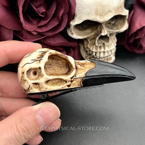 Raven Skull Hair Clip