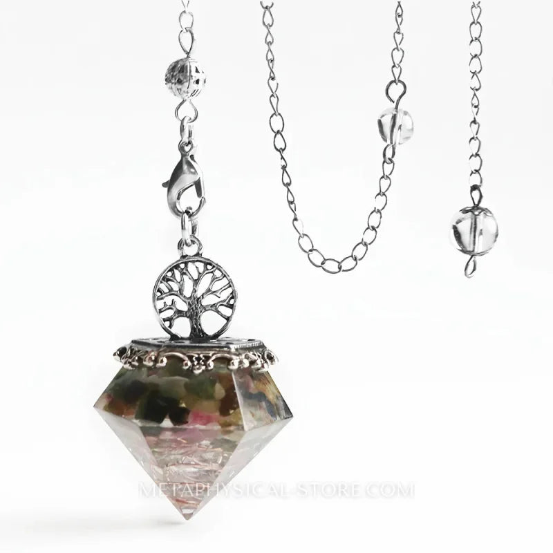 Tree of Life Orgone Pendulum - Tourmaline