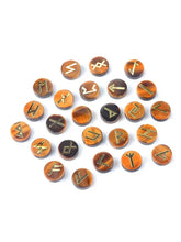 Viking Runes Oval - Tiger eye