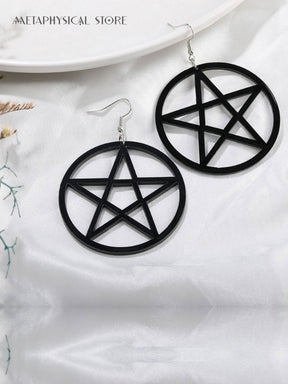 Black Pentagram earrings