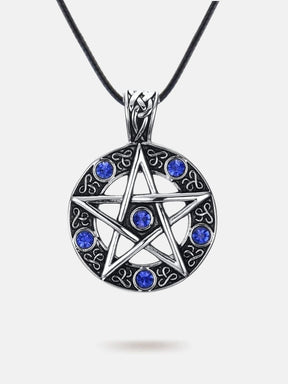 Blue Pentacle necklace