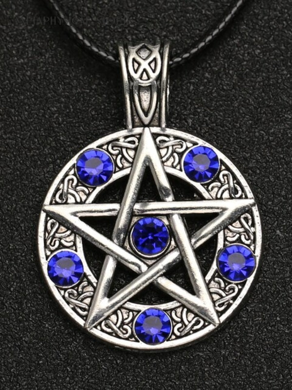 Blue Pentacle necklace