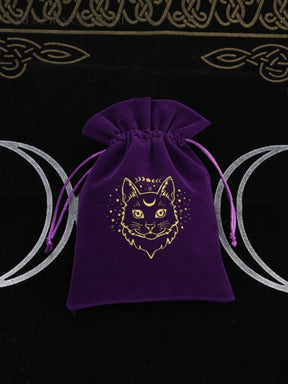 Bohemian cat tarot bag