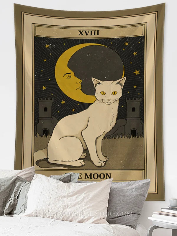Cat Tarot Tapestry - S - 150x100cm / The moon