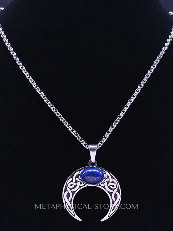 Celtic Crescent Moon Necklace
