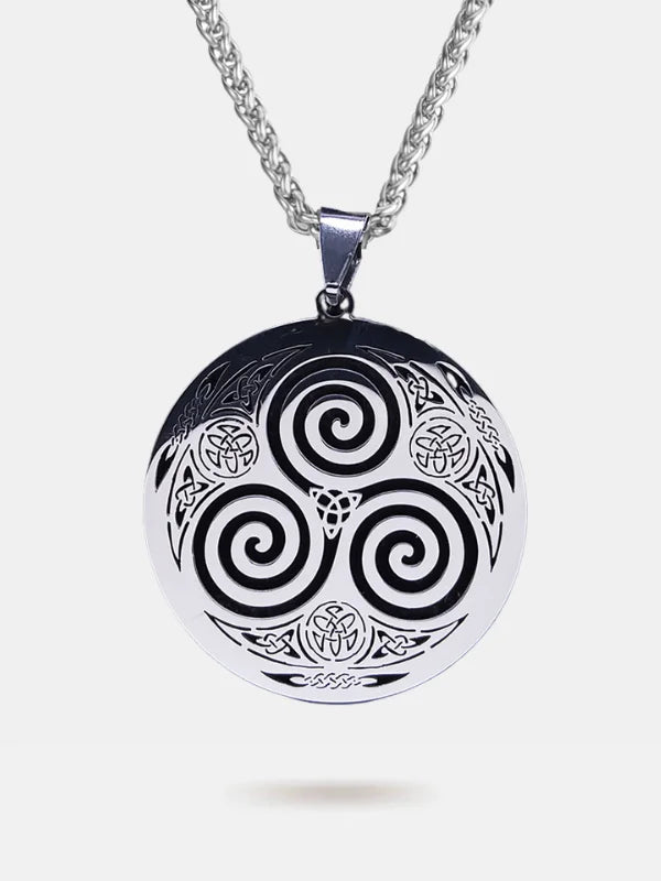 Celtic Triskele Necklace - Silver