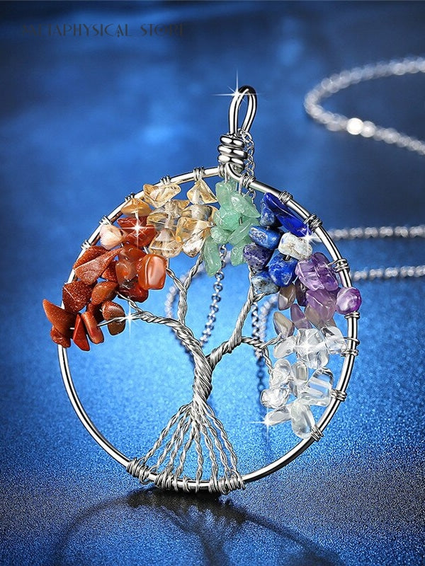 Chakra Tree of life necklace
