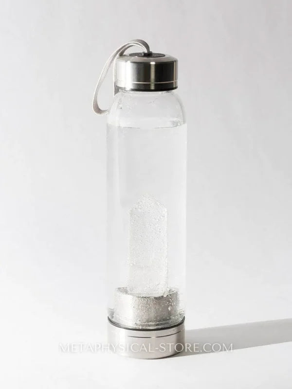 Clear Quartz Crystal Water Bottle - Clear quartz