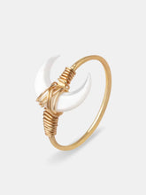 Crescent Moon Gold Ring