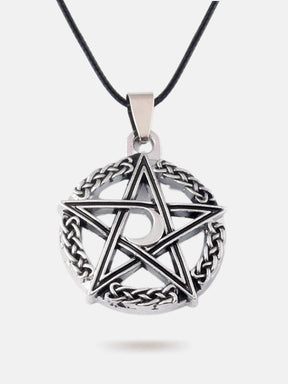 Crescent moon Pentagram necklace