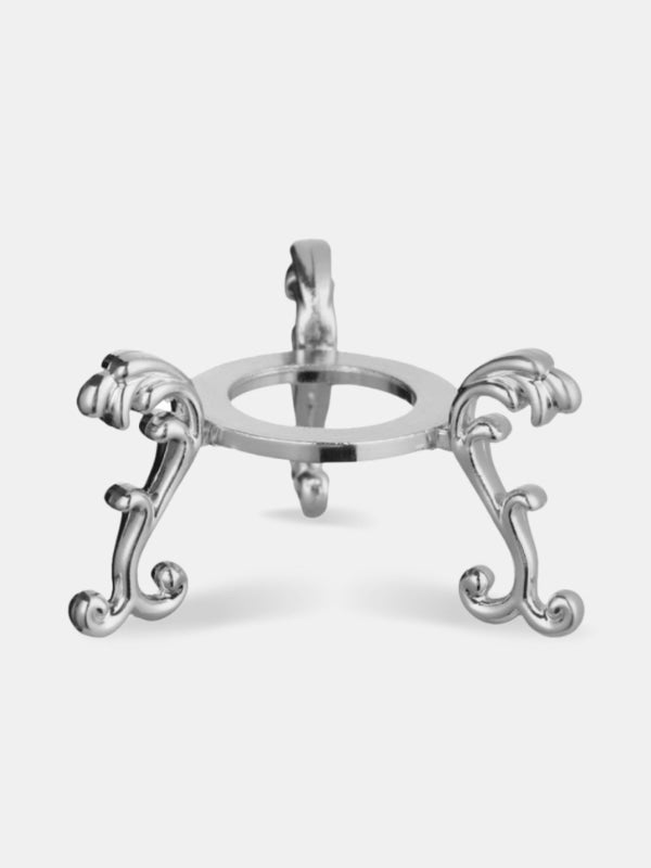 Crystal ball silver stand