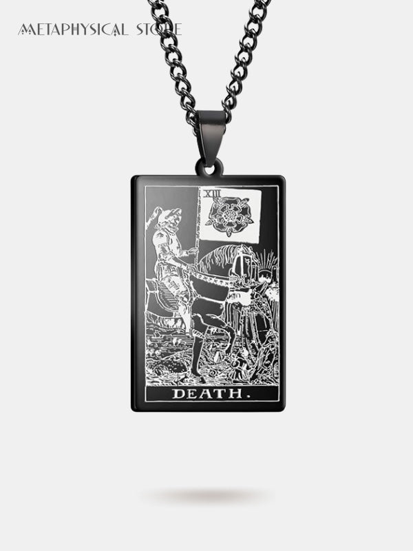 Death Tarot card necklace