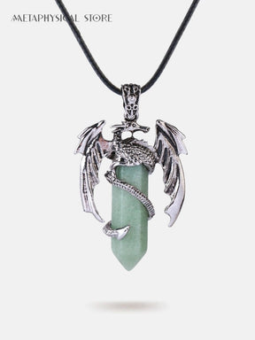 Aventurine dragon necklace