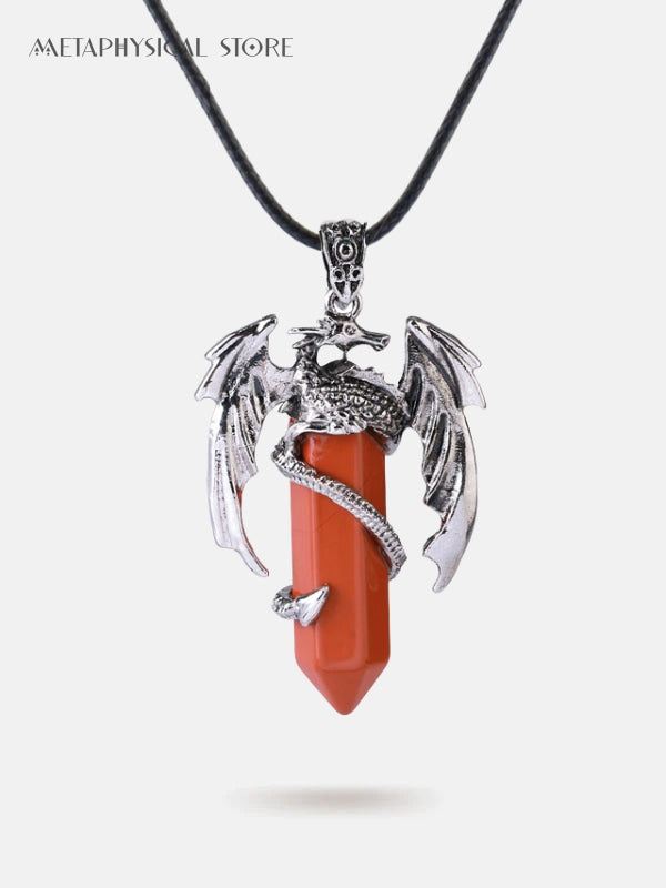 Jasper dragon necklace