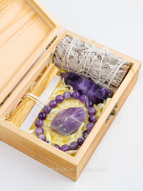 Energy Cleansing Smudge Kit With Amethyst