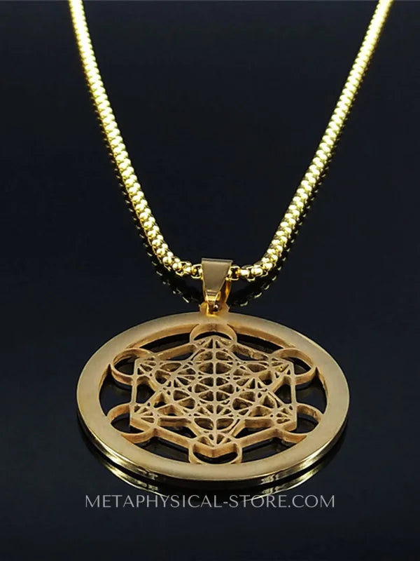 Flower of Life gold pendant