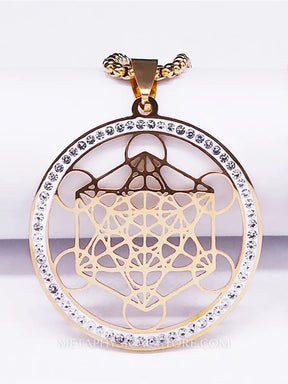 Flower of Life gold pendant