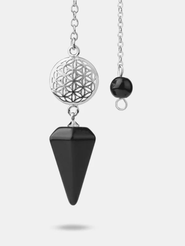 Flower of Life Pendulum - Black onyx