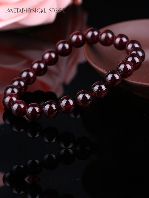 Garnet bead bracelet