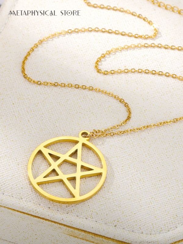 Gold Pentagram necklace