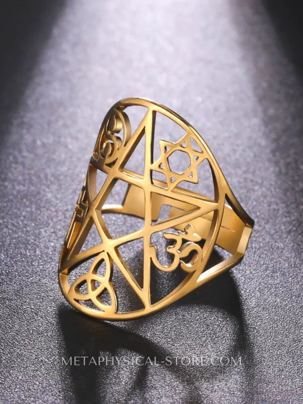Gold Pentagram Ring
