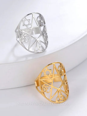 Gold Ripentagram Ring Gold Pentagram Ring | Metaphysical Store