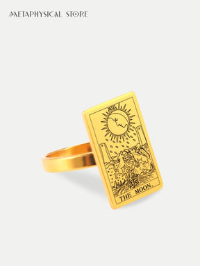 Gold Tarot card ring