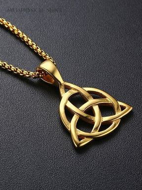 Gold Triquetra necklace
