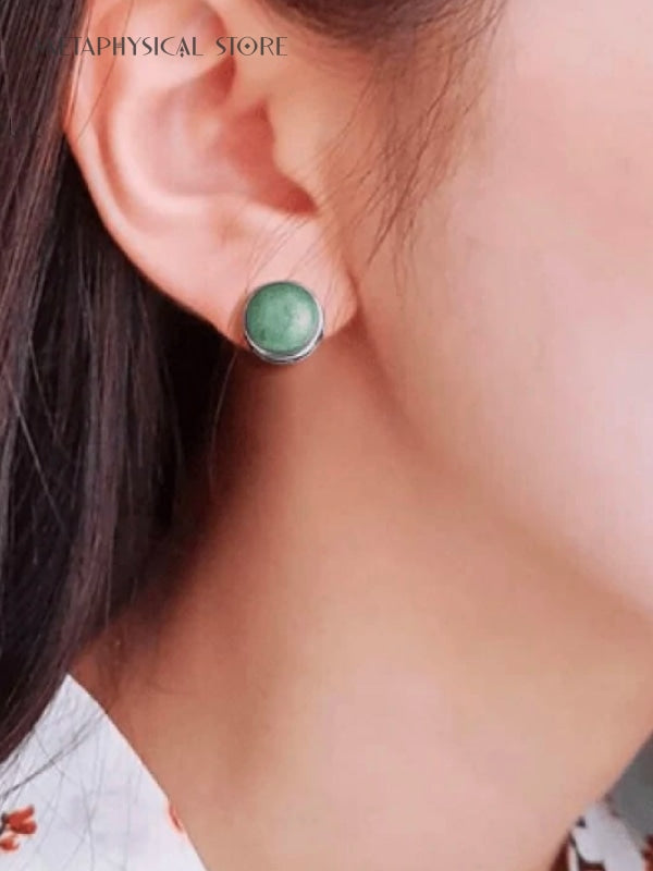 Green aventurine earrings