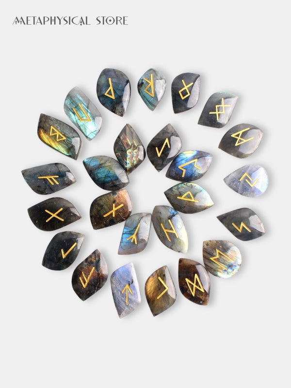 Labradorite Runes Labradorite rune stones | Metaphysical Store