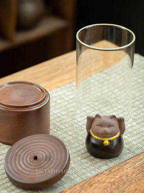 Lucky cat incense burner