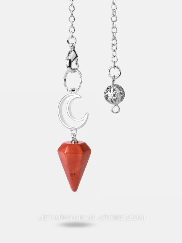 Moon Pendulum - Red jasper