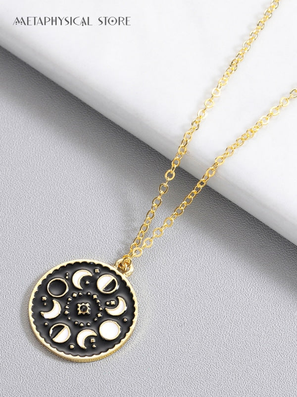 Moon phase necklace