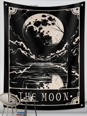 Moon tarot card tapestry