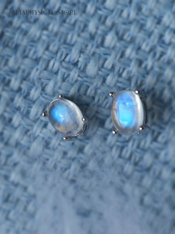 Moonstone stud earrings