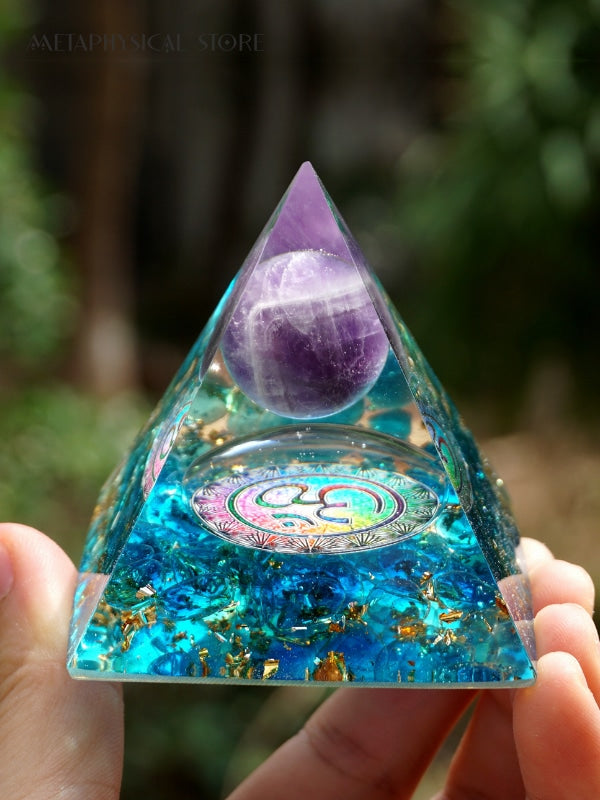 Orgone pyramid crystal