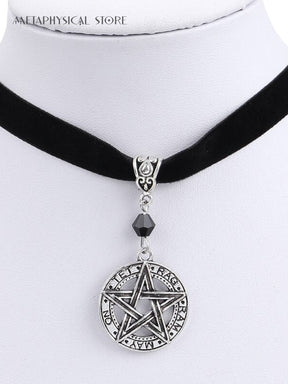 Pentagram choker necklace