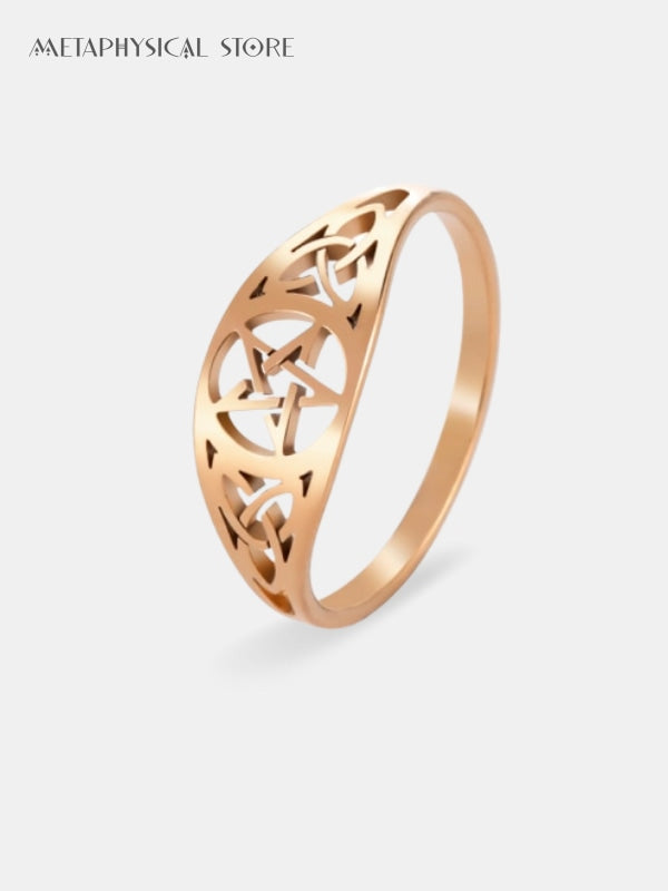 Gold Ripentagram Ring Pentagram ring | Metaphysical Store