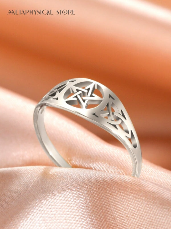 Gold Ripentagram Ring Pentagram ring | Metaphysical Store
