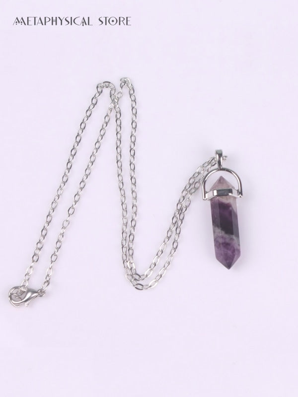Purple fluorite necklace
