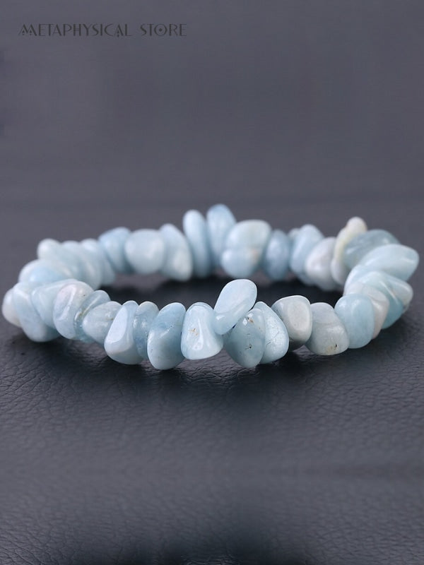 Raw aquamarine bracelet