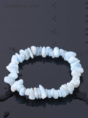 Raw aquamarine bracelet