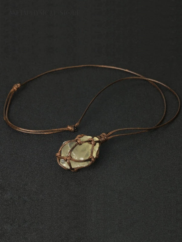 Raw stone necklace