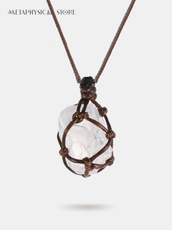 Raw stone necklace