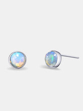 Real opal stud earrings