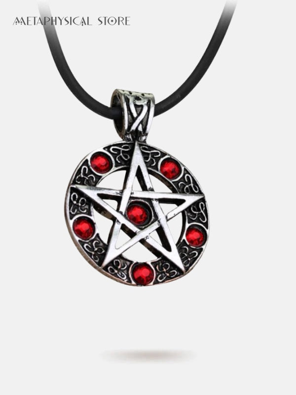 Red Pentagram necklace